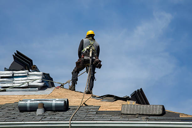 Professional Gutter Installation technician working in Rockford, IL